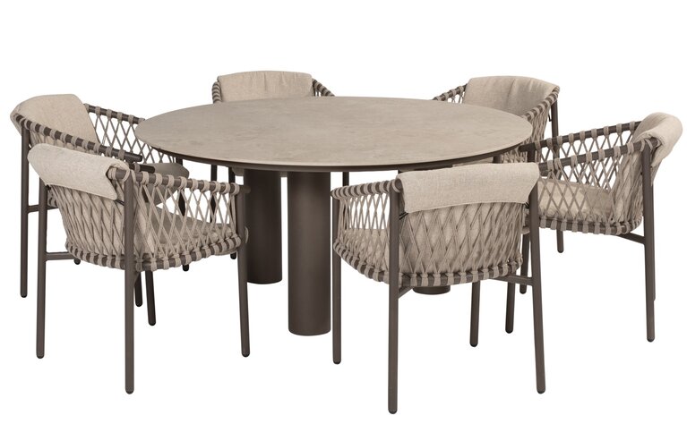 4so Allora 7-delige dining set dining - Arizona round table - afbeelding 1