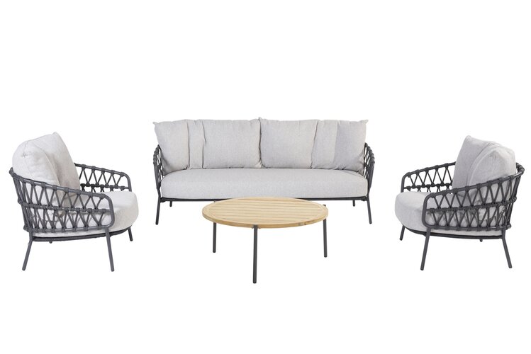 4so Calpi 4-delige loungeset rope yoga coffeetable