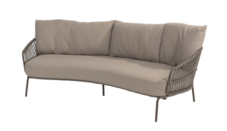 4so Capalbio 3-delige sofa loungeset curved  rope - frame terre - afbeelding 2