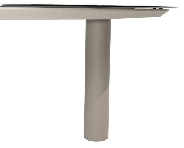 4so Donato low dining tuintafel 160cm rond ceramic printed latte - afbeelding 4