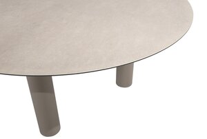 4so Donato low dining tuintafel 160cm rond ceramic printed latte - afbeelding 3