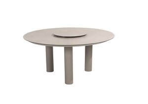 4so Donato low dining tuintafel 160cm rond ceramic printed latte - afbeelding 2