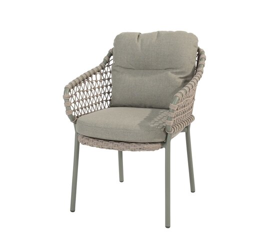 4so Jura stacking chair rope - frame olive OP=OP