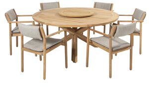 4so levi 7-delige dining set rond prado - afbeelding 1