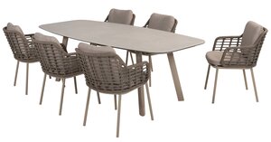 4so Manolo dining tuintafel 240x103cm ceramic printed latte - afbeelding 2