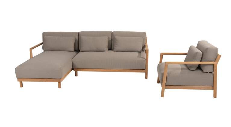 4so Marie 2-delige loungebank natural teak - afbeelding 2