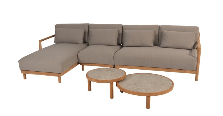 4so Marie 5-delige loungeset - finn coffeetables natural teak - afbeelding 1