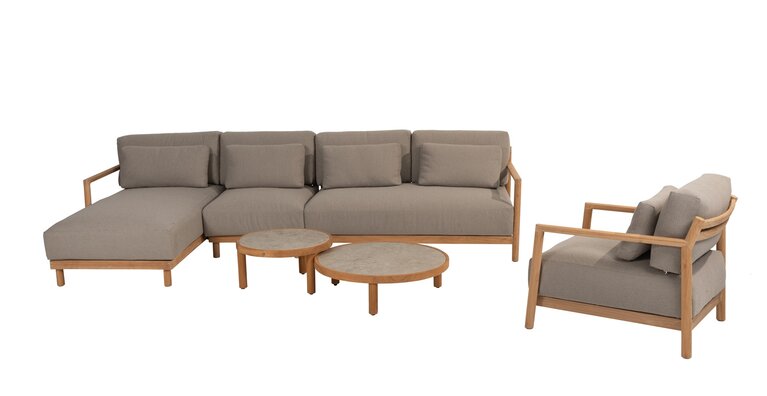 4so Marie 5-delige loungeset - finn coffeetables natural teak - afbeelding 4