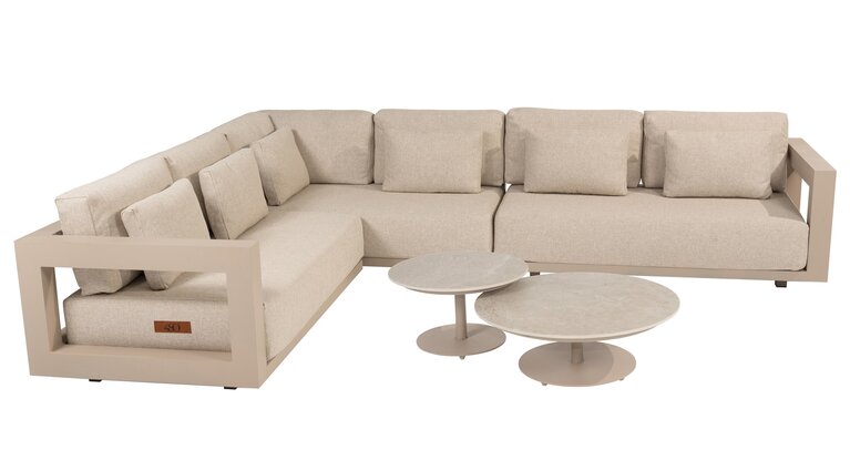 4so Metropolitan loungeset latte 319x255cm cm incl tafels boaz - afbeelding 1