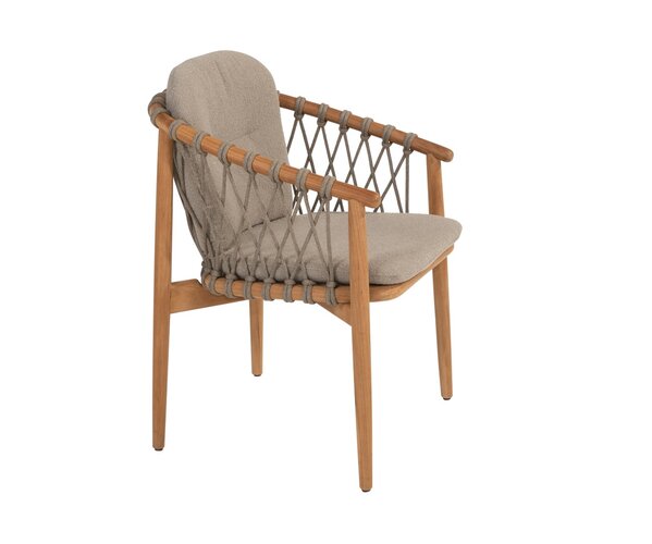 4so Nora dining chair natural teak-rope - afbeelding 4