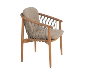 4so Nora dining chair natural teak-rope - afbeelding 4