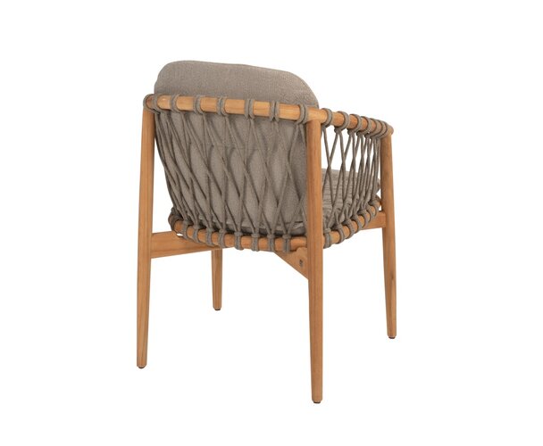 4so Nora dining chair natural teak-rope - afbeelding 3