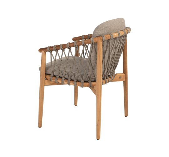 4so Nora dining chair natural teak-rope - afbeelding 2