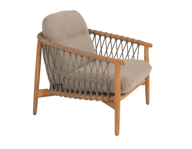 4so Nora living chair natural teak-rope - afbeelding 4