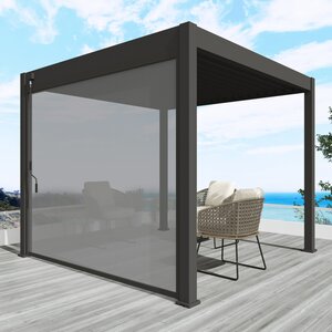 Allegra aluminium  overkapping 400x360 met lamellendak dark grey - afbeelding 3