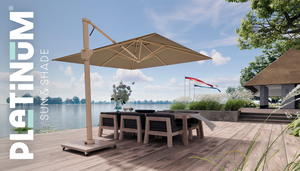 Beaufort zweefparasol premium 320x320cm champagne  - afbeelding 6