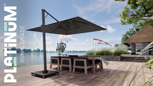 Beaufort zweefparasol premium 320x320cm  faded black - afbeelding 5