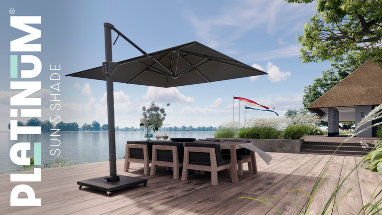 Beaufort zweefparasol premium 320x320cm manhattan  - afbeelding 6