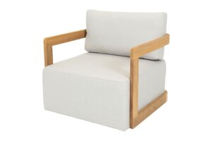 Bon Bilbao loungechair savanne grey sunbrella - teak frame - afbeelding 1