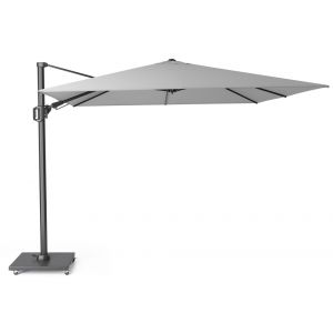 Challenger T2 zweefparasol 300x300cm light grey op=op - afbeelding 1