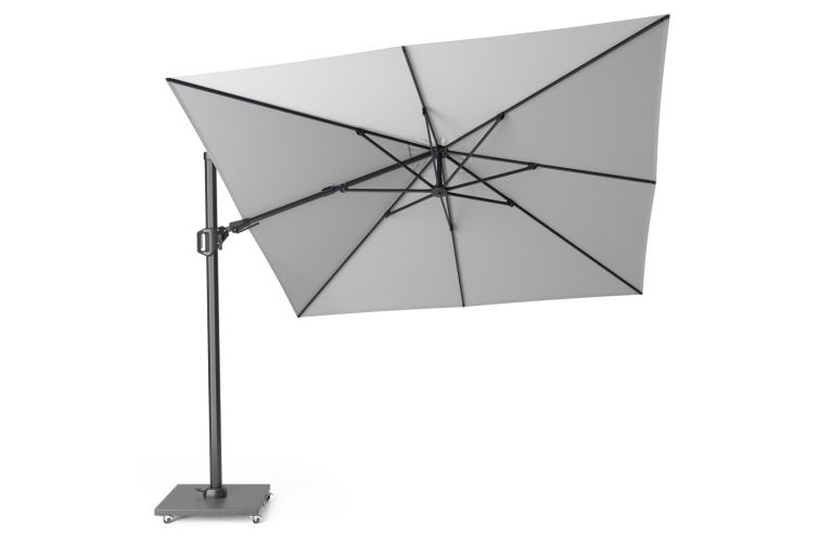 Challenger T2 zweefparasol 300x300cm light grey op=op - afbeelding 2