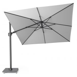 Challenger T2 zweefparasol 300x300cm light grey op=op - afbeelding 2