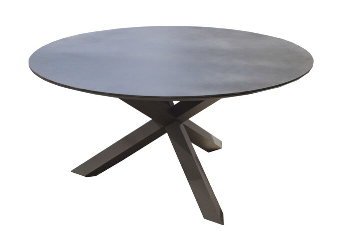 Marseille dining tuintafel 150cm rond alu - keramiek showroomverlater