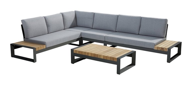 Matisse loungeset antraciet  328x253cm incl coffeetable showroomverlater - afbeelding 1