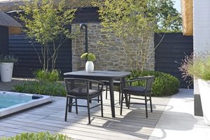 Max & Luuk Lennon dining tuintafel charcoal 120x120cm showroomverlater - afbeelding 2