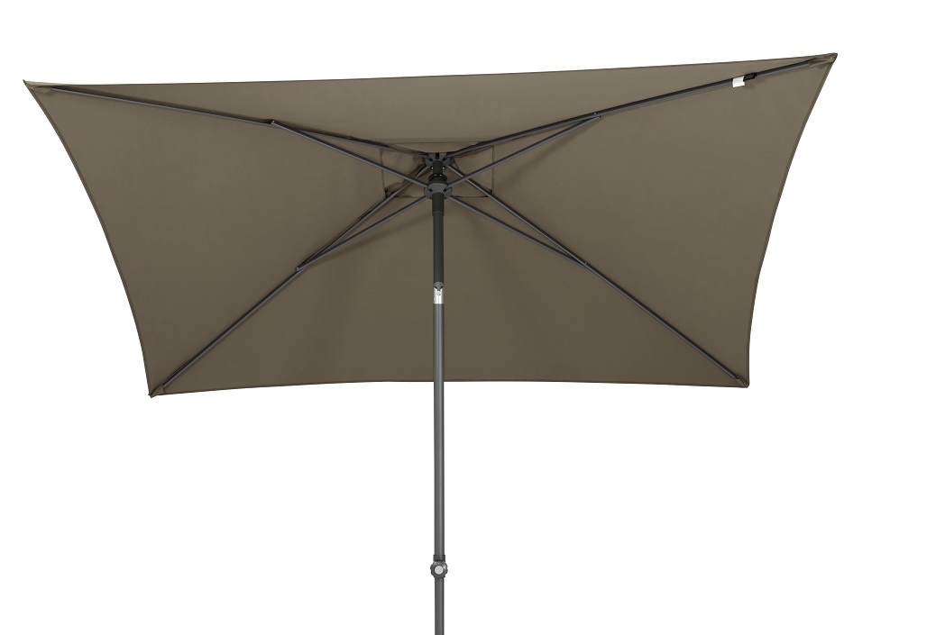 Periodiek adopteren Nieuwjaar Oasis push up parasol 200x250cm taupe - Rijkenberg Tuinmeubelen