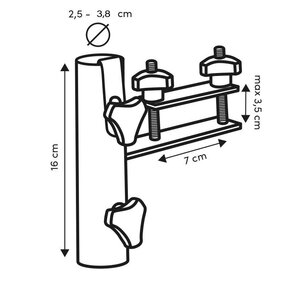 Platinum balkonklem horizontale platte railing - afbeelding 2