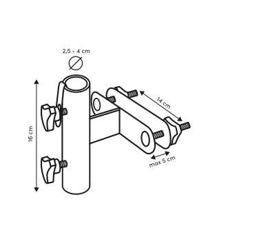 Platinum balkonklem verticale railing - afbeelding 2