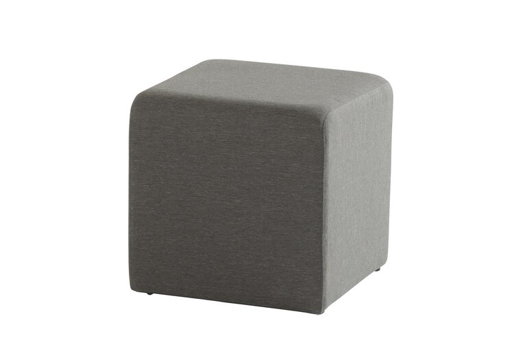 Poef 43x43cm upholstery olefin Antraciet