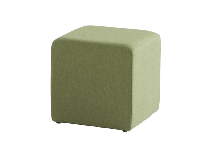 Poef 43x43cm upholstery olefin groen