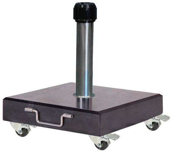 Rome parasolvoet 60kg natuursteen 4 wielen