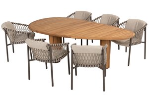 Taste by 4so Corsica dining tuintafel pebble 240x130cm teak organisch - afbeelding 7