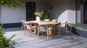 Taste by 4so Corsica dining tuintafel round 160cm teak - afbeelding 7