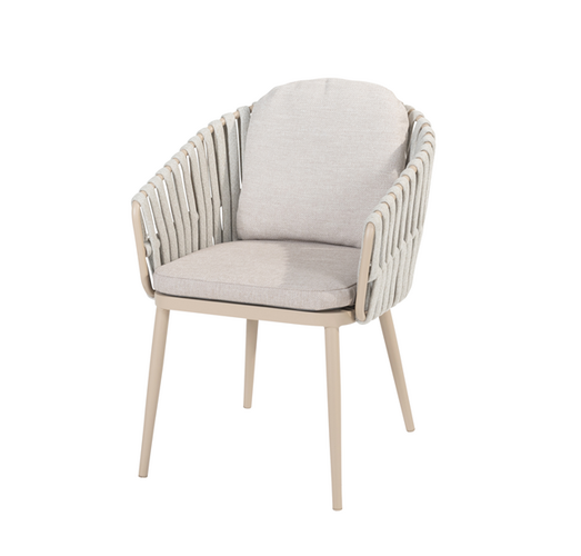 Taste Eva dining tuinstoel rope latte