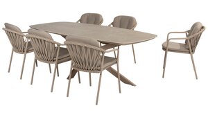 Taste Prado dining tuintafel barrel shape 240x105cm latte - afbeelding 3