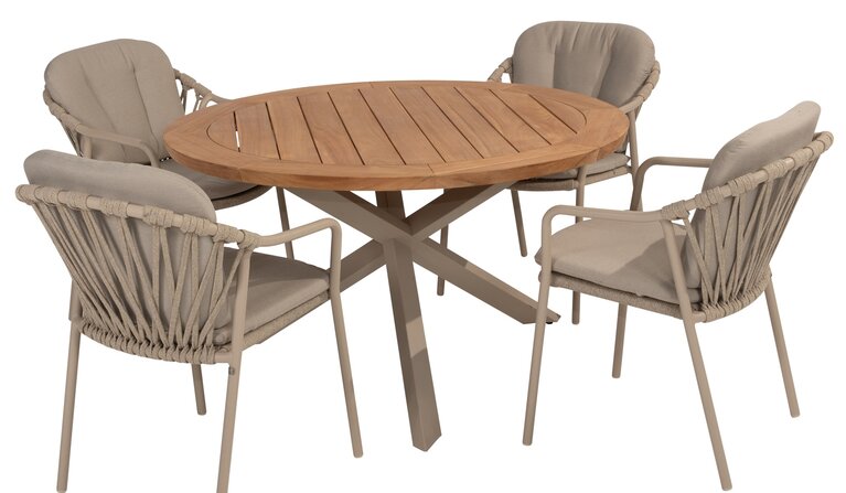 Taste Prado dining tuintafel rond 130cm latte - afbeelding 3