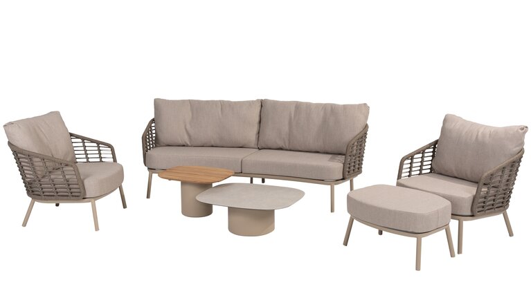 Taste Puglia 3-delige living sofa loungeset incl footstool - afbeelding 3