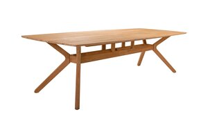 Traditional teak Carmen dining tuintafel rechthoek 167x102cm teak - afbeelding 1