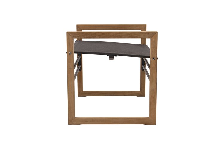 Traditional teak Sofia footstool teak - batyline taupe