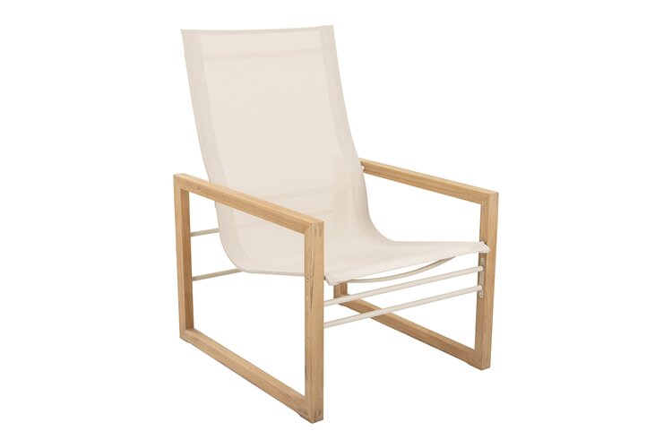 Traditional teak Sofia loungechair teak - batyline linen