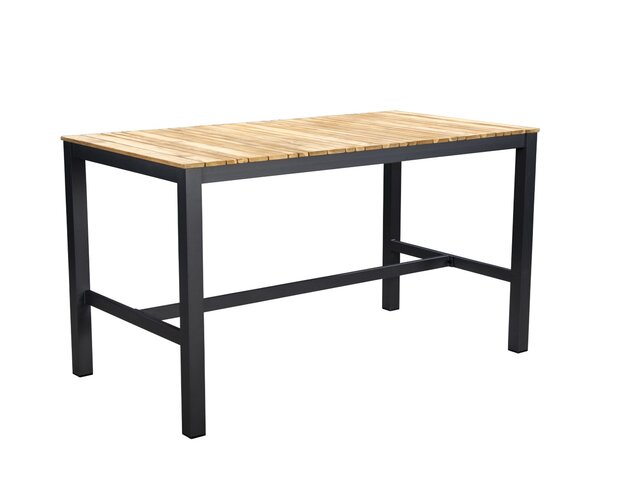 Yoi Arashi high dining tuintafel 169x90cm dark grey - teak - afbeelding 1