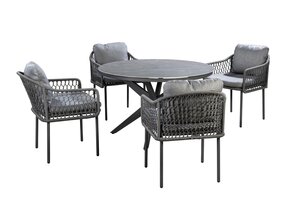 Yoi Calma dining tuintafel 120cm rond  dark grey - keramiek slate - afbeelding 2