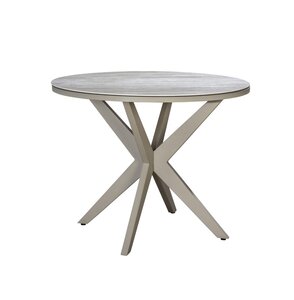 Yoi Calma high dining tuintafel 120cm rond  salix - keramiek travertin - afbeelding 1