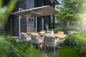 Yoi Cavalo 300x300cm zweefparasol dark grey olefin - afbeelding 2