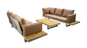 Yoi Funsui platform loungeset salix excl tafel - terracotta incl armrests - afbeelding 3