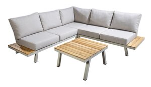 Yoi Furago coffee table teak-alu salix  75x75cm - afbeelding 2